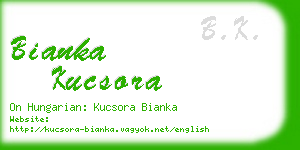 bianka kucsora business card